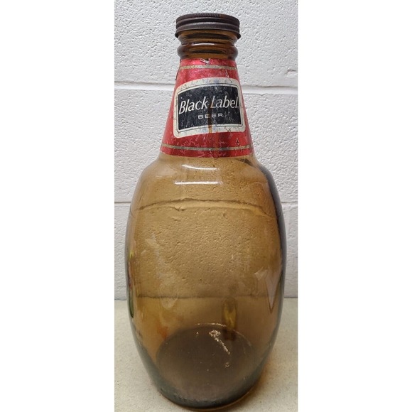 Black Label Beet Glass Store Display Advertising Bottle 18" Tall Mancave - Picture 2 of 6